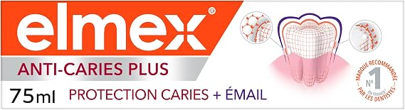 ELMEX - Toothpaste to Protect Caries + Enamel - Advanced Remineralization Technology - 2 in 1 Protection - Tube 75ml