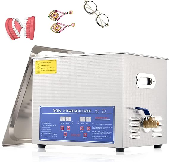 Single Tank Ultrasonic Cleaning Machine, Integrated Ultrasonic Cleaning Machine, High Efficiency, Industrial Ultrasonic Cleaning Machine, Suitable for Jewelry, Watches, Rings, Dental Glass
