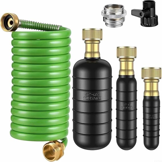 Drain Bladder Kit 3 PCS Sinks and Showers, 1-6 Inch Pipe Unclogging with 10ft Hose(Green)