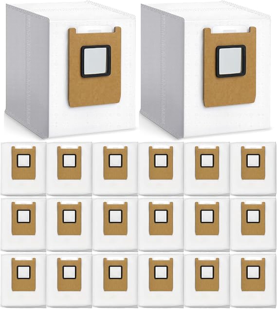 C28掃除機バッグ 20個パック Eufy Omni E28、E25、E20シリーズロボット掃除機用 大容量使い捨て交換用ダストバッグ eufy用 最大60日間のハンズフリークリーニング