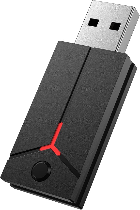 IWGAME USB Adapter for PS4/PS5 Controller, Support All PS5 Games, Bluetooth Adapter with Turbo/Macro/Button Mapping Features, Compatible with PS5 Console/Windows (Black)