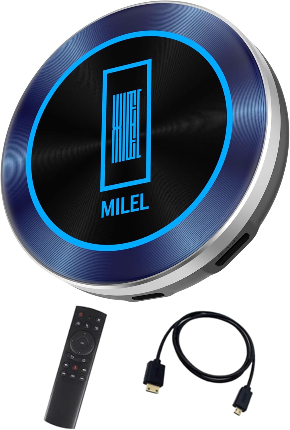 MILEL MB-301 Wi-Fi Router FunctionHDMI Port Equipped CarPlay AI Box 8GB Memory 128GB StorageBluetooth Air MouseIncludes miniHDMI Cable 3:7 Screen Split Possible
