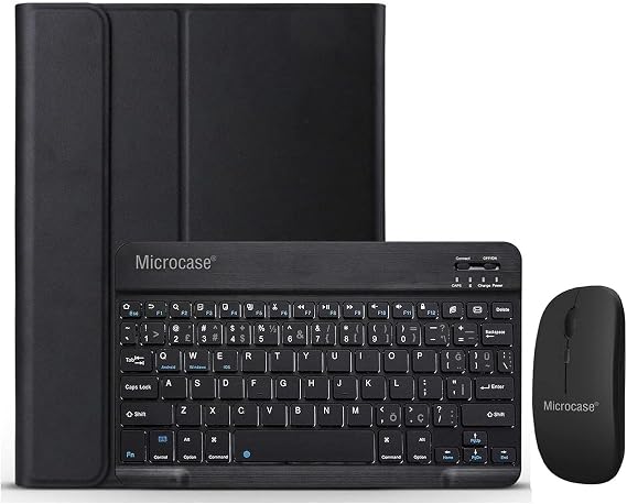 Microcase Samsung Galaxy Tab S10 Lite Tablet için Bluetooth Klavye ve Mouse + Kılıf BKK6