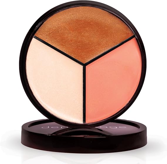 Dermaflage Lit From Within Luminizer Palette - 3-in-1 Bronzer, blush for cheeks & Highlighter Balm - Hydrating, Dewy Glow for Face & Body - 0.35 oz