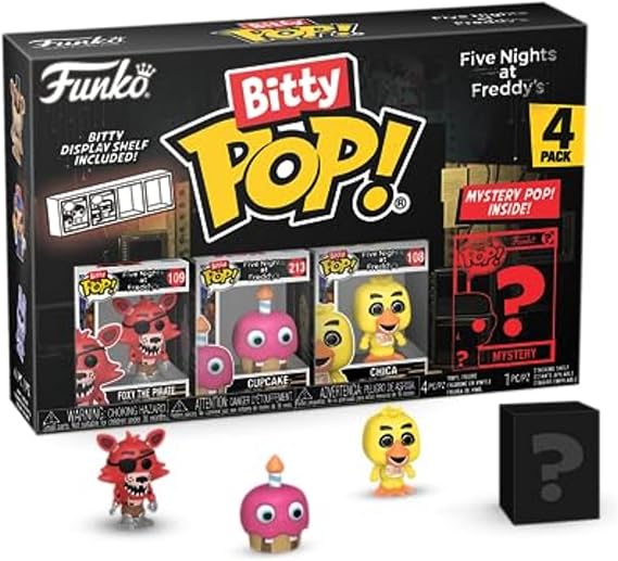 Five Nights at Freddy's Series 2 Figure Funko Bitty POP! FNAF Funko | Official Video Game Merchandise - Small 0.9" Figure with Display Shelf - Cake Topper, Party Bag, Stocking Filler Gift