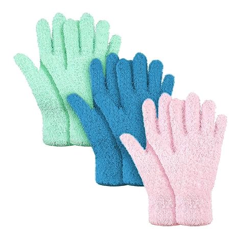 3 Pairs Microfiber Dusting Gloves, Reusable Household Cleaning Mitts
