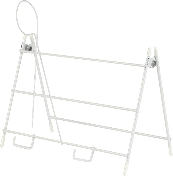 Homecraft Folding Book & Magazine Stand, Universal Stand, Reading Aid, Book Holder for Books, Magazines, Newspapers, Hands-Off Positioning Device, Adjustable & Portable Metal Stand with Book Clip