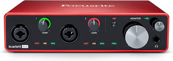 Focusrite Scarlett 4i4 3rd Gen 3 Audio Interface 4IN/4OUT Focus Light