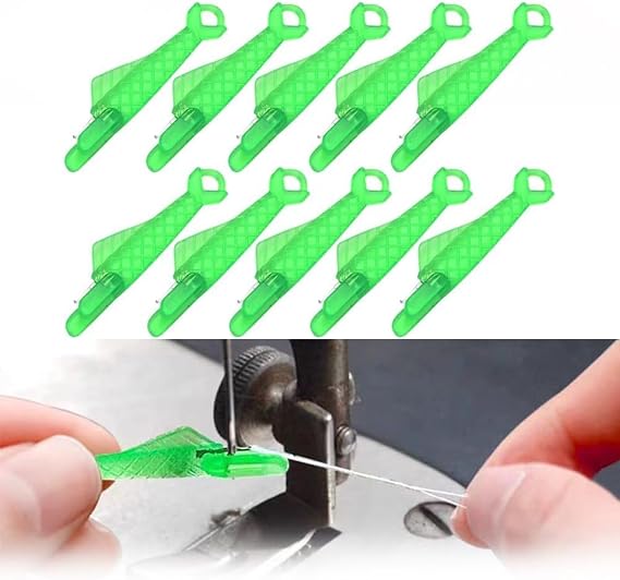Fish Mouth Sewing Machine Needle Threader, 2024 Upgraded Automatic Needle Threader for Sewing Machine, Quick Sewing Machine Loop Sewing Machine Needle Threader Tool (10PCS)