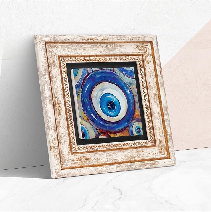 Pinecone Stone Nazar Taş Duvar Tablosu - Çerçeveli Taş Tablo - Dekoratif Duvar Sanatı - Modern Ev ve Ofis Duvar Dekoru T1-340