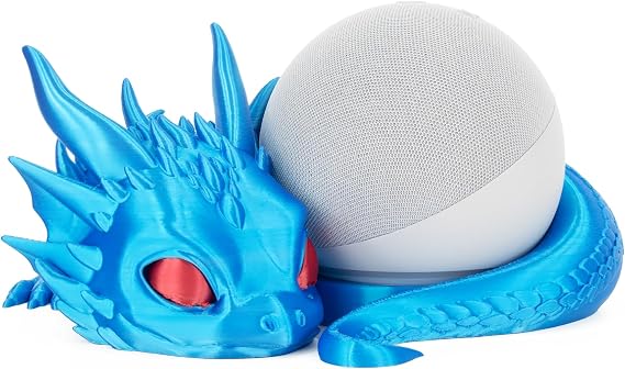 Echo Dot 第4世代/第5世代用コスチュームウィザードドラゴンスタンド、3DプリントドラゴンAmazon Echoデスクトップスピーカー、Echo Dot 第5世代Echo Dot 4世代用ホルダー、米国製ブルー