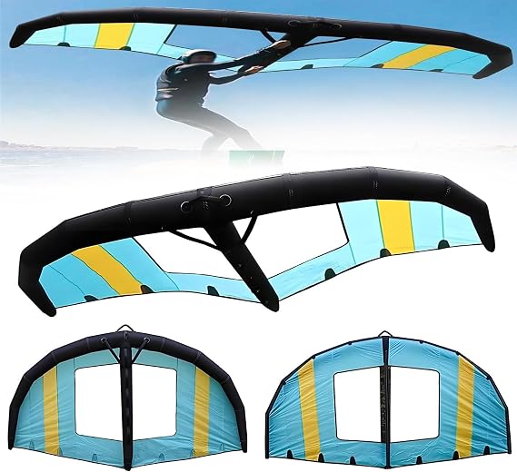 Wing Foil Board Package Inflatable Wings 120L High Aspect Hydrofoil Board with Backpack for Travel Surf and Lake, Outdoor Fun Sports 6m³