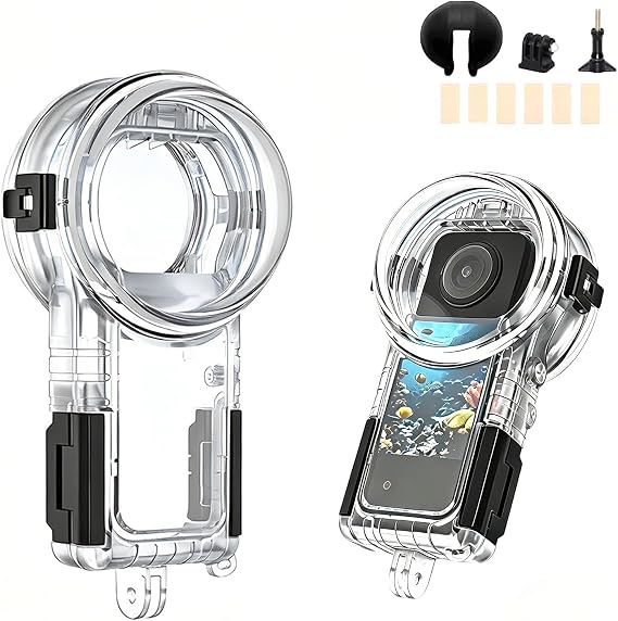 60m/196ft Invisible Dive Case Waterproof Housing Compatible for Insta360 X5