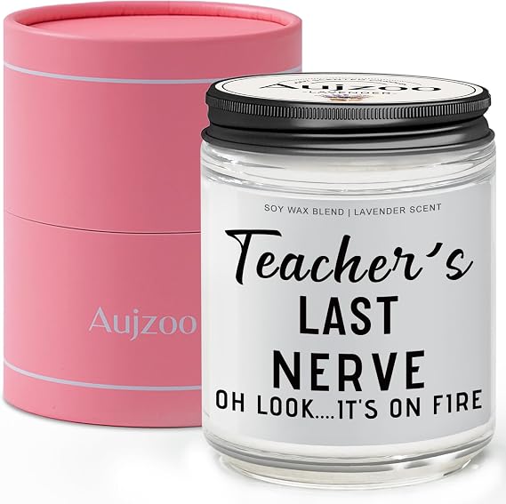 Teacher Appreciation Gifts for Women Men,Funny Personalized Teacher Gifts for Preschool Teacher Science Teacher History Teacher Dance Teacher -Lavender Scented Candles
