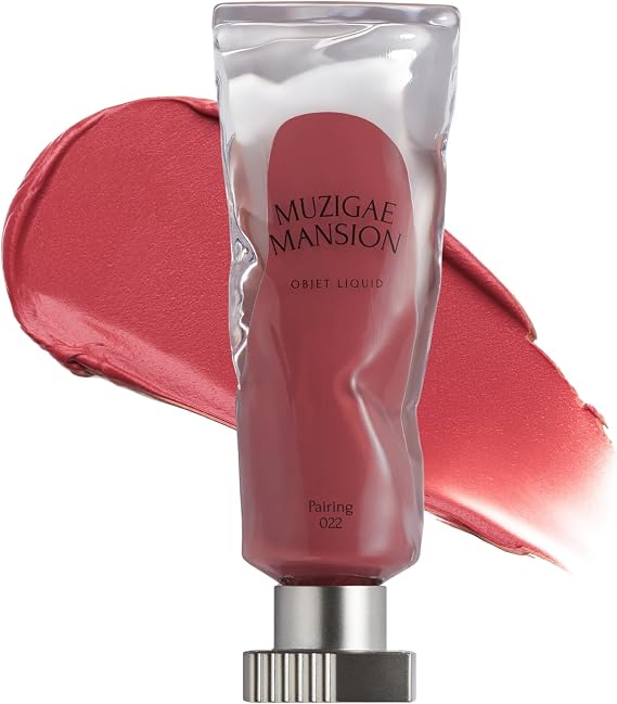 MUZIGAE MANSION Gül Özlü, Kadife Bitiş Sunan, Nemlendirici ve Kalıcı Tint Objet Liquid 022 Pairing