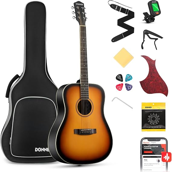 Donner DAG-1S Akustik Gitar Paketi (Sunburst)