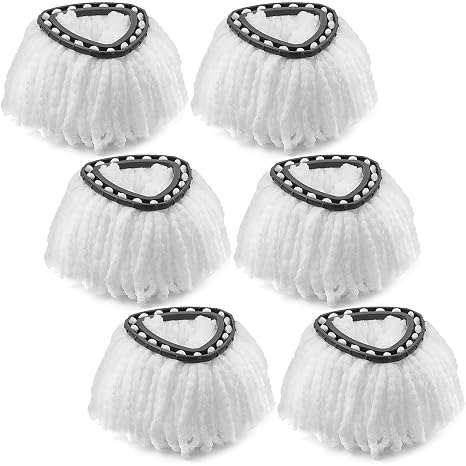 Spin Mop Head Replacement for Vileda EasyWring Turbo Mop Head, 6-Pack