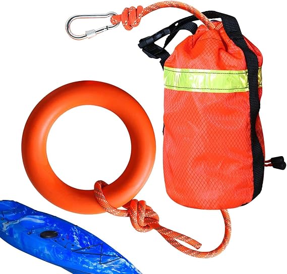 Throwable Flotation Device | Floating Throwable Reflective Safety Equipment,Boating Water Rescue Flotation Bag,for Outdoor Kayaking Swimming Fishing Rowing Beach Pool Water Sports