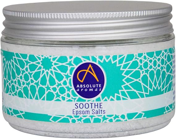 Absolute Aromas Epsom Bath Salts - Magnesium Sulphate Infused with 100% Pure Essentials Oils (Soothe, 300g)