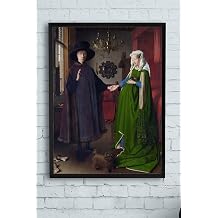 Postermanya (pster13798) Van Eyck - Arnolfini'nin Evlenmesi Sanatsal Çerçeveli Tablo (21x30cm)