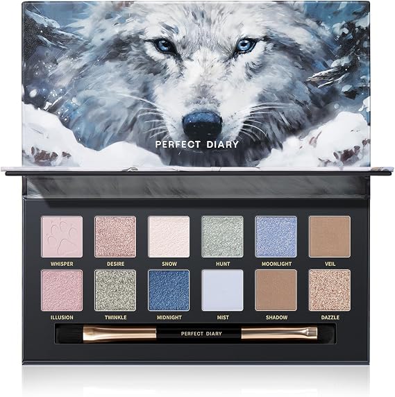 Perfect Diary Cool Blue Animal Eye Shadow Palette, Popular Eye Makeup
