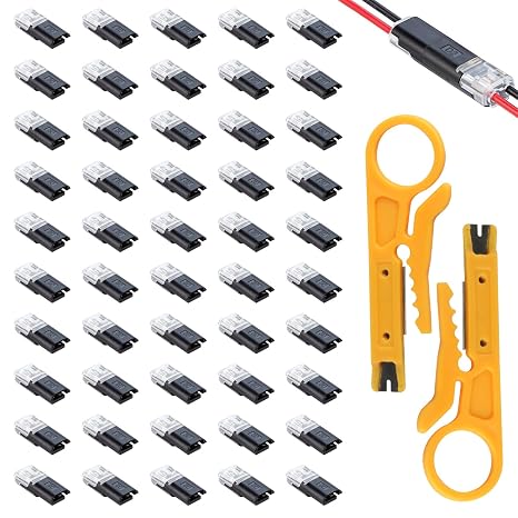50 Pcs Waterproof Cable Connectors, Quick Electrical Connectors