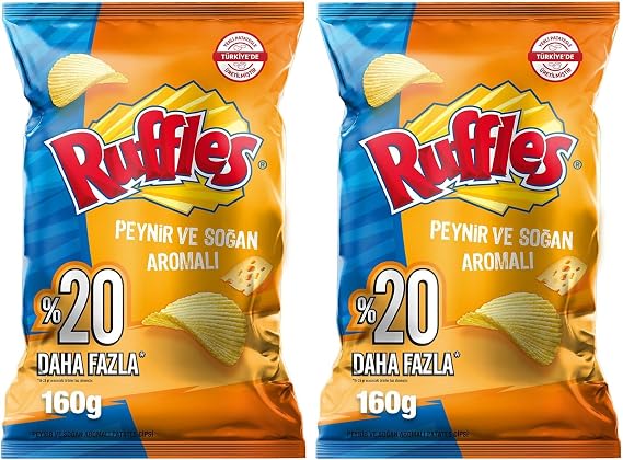 Ruffles Maksimum Peynir & Soğan Parti Boy 160g 2li paket