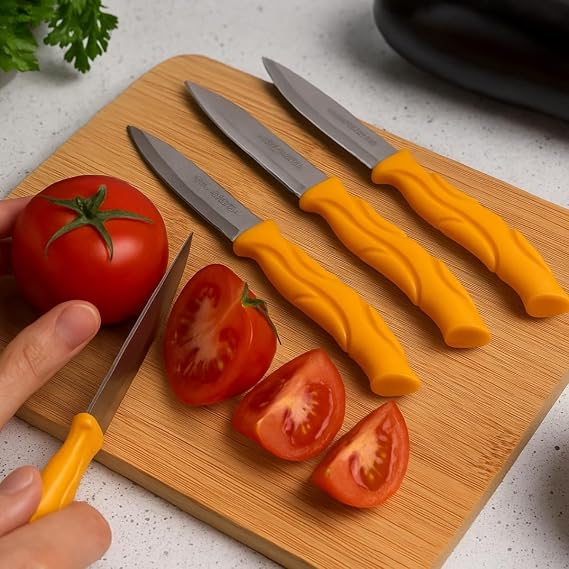 8’lİ Meyve ve Sebze Kesme Bıçağı Seti – Paslanmaz Çelik, Ergonomik Saplı, Keskin ve Pratik Kullanım