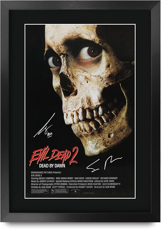 HWC Trading FR A3 Evil Dead 2 (1987) Gifts Printed Poster Signed Autograph Picture for Movie Memorabilia Fans - A3 Framed