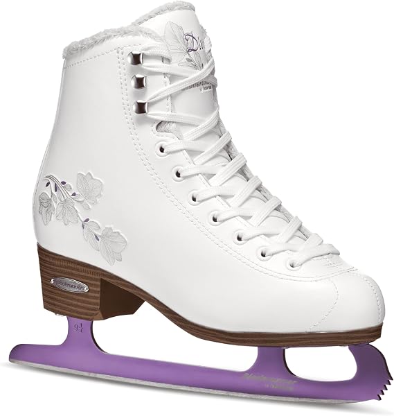 Rollerblade Diva Bladerunner Ice Women's Adult Figure Ice Skates, White and Purple