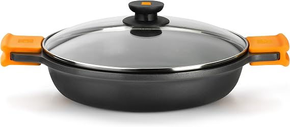 BRA Efficient | Low Casserole Dish 40 cm, Cast Aluminum, Non-Stick [Energy Class A]