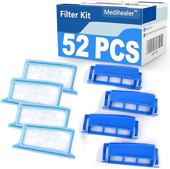 Medihealer DreamStation 1 ile Uyumlu 52 Parça CPAP Filtre Kiti, 22 Polen Filtresi, 22 Ultra İnce Filtre ve 4 Monte Filtre İçerir, Tarafından Yeniden Kullanılabilir Filtre Kiti Malzemeleri