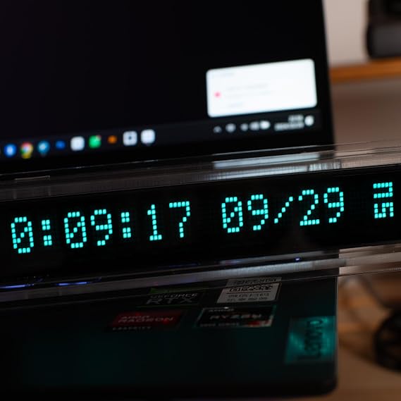 VFD Clock | Nixie Tube Clock, Digital Tube Electronic Clock, Vacuum Fluorescent Display Clock, Automatic time sync, Retro Desktop Decoration Gift, Best Boyfriend Gift (V16