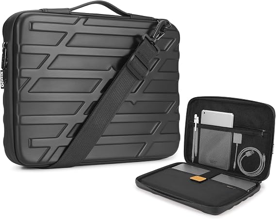 NIDOO 16 Inch Hard Shell Laptop Sleeve Shockproof Shoulder Bag Protective Carrying Case for 15" MacBook Air M4/ 16" MacBook Pro/ThinkBook 16 16p/ ThinkPad E16 L16 T16 P16/ IdeaPad Slim 5 5i 3i/XPS 16