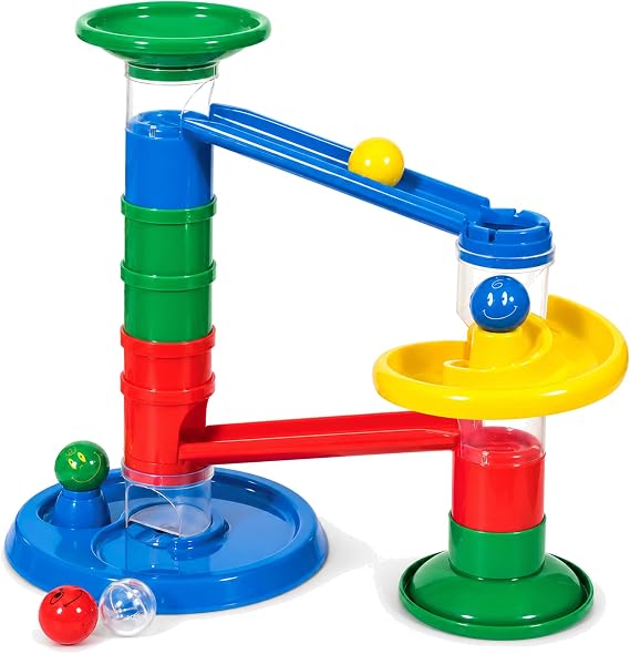 Rollipop Marble Run from 1 Year Old - Large Marble Run for Toddlers and Babies 49 cm Plastic Ball Tower with Balls Motor Skills Toy 1st Birthday Gift for Girls and Boys