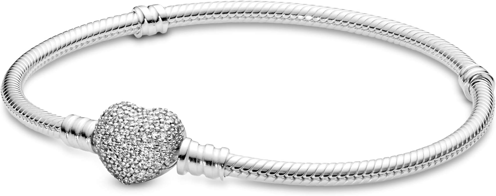 Pandora Icons Sparkling Heart & Snake Chain Bracelet
