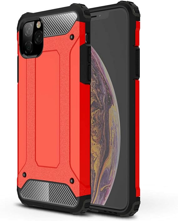 Microsonic Apple iPhone 11 Pro (5.8'') Kılıf Rugged Armor Kırmızı