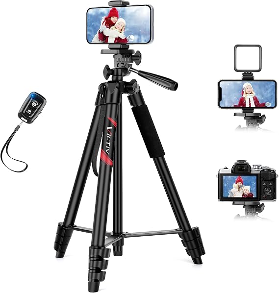 Victiv 67'' Tripod for iPhone, Lightweight Camera & Phone Tripod for Travel