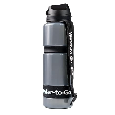 Water-to-Go Eco Active BPA-Free Filter Bottle & Purifier, 750ml, Black