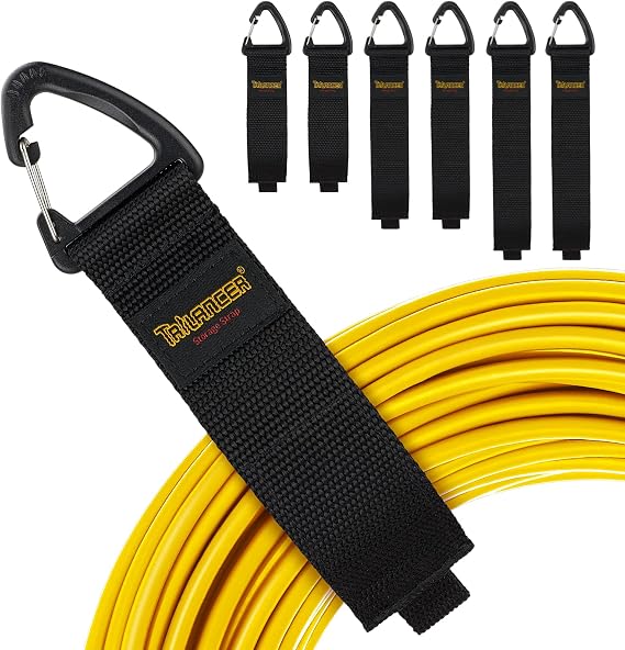 Trilancer Hook-and-Loop Storage Straps with Triangular Buckle（2*S，2*M，2*L）