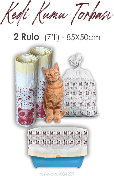 Rosie Kedi Kumu Torbası, 85x50cm Boyutunda, 14 Adet