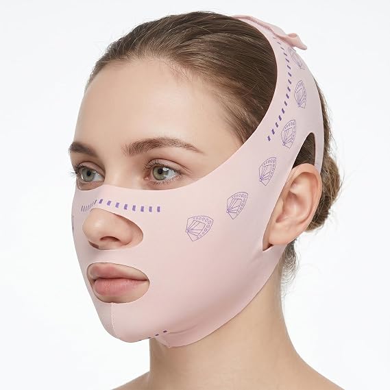 FNANJWQ V Line Face Lifting Mask, Double Chin Reducer Strap for Sleeping