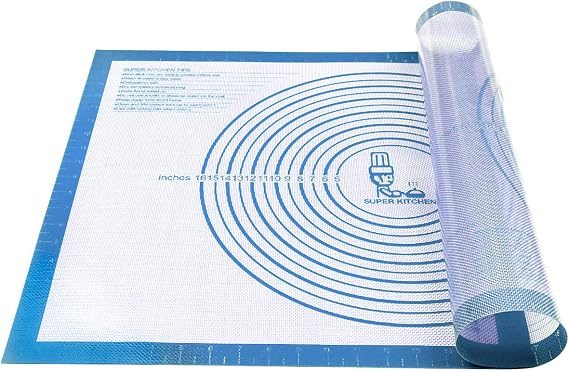 Super Kitchen Non-Slip Large Silicone Pastry Mat Baking Mat Dough Rolling