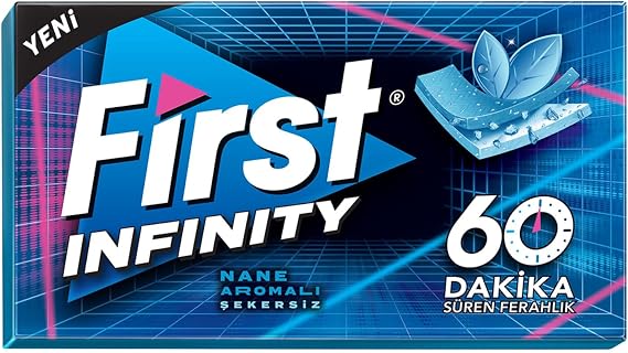 First Infinity 60 Dakika Nane Aromalı Şekersiz Sakız 27g - 12 Adet