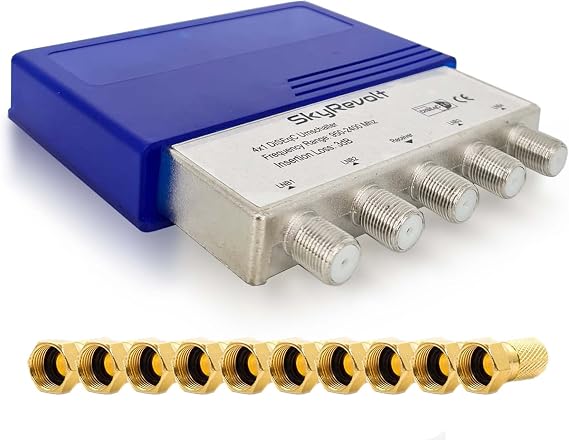 DiSEqC Switch 4/1 SAT Switch with Weatherproof Housing