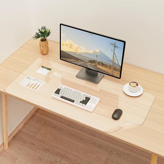 YSAGi Desk Mat Transparent Clear Large Mouse Pad 80 x 40 cm