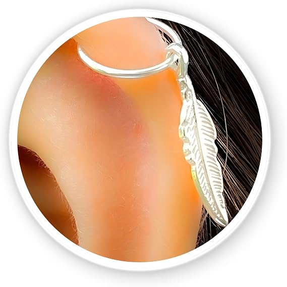 Tiny Charm Cartilage Helix Earring - Handmade 14k Gold Filled Piercing Hoop - Hypoallergenic 8mm Thin 20 gauge Cartilage Piercing Jewelry