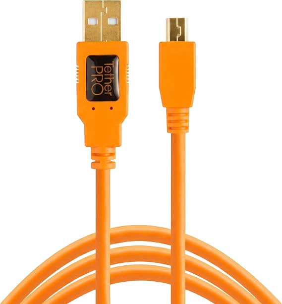 Tether Tools TetherPro USB 2.0 to Mini-B 5-Pin, 15', Hi-Visibility Bağlantı Kablosu 4.6 m