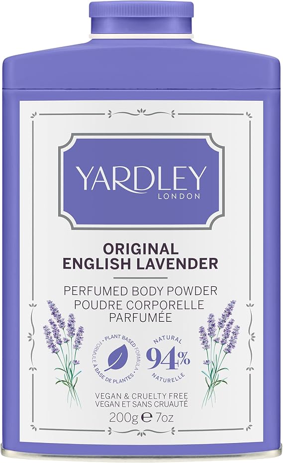Yardley London Original Lavender Body Powder, Dusting Talc, 200g