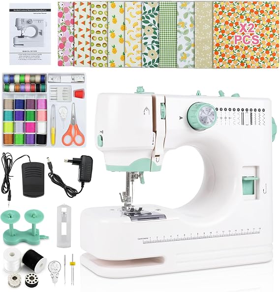 Portable Electric Sewing Machine Presser Foot Double Interchangeable Needle